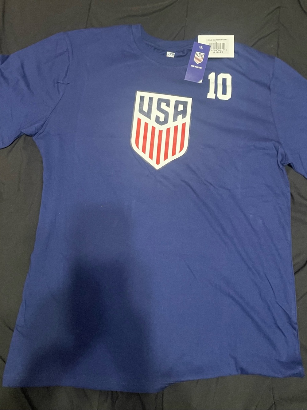 2026 Men's USA Soccer Team T-shirt #10 Christian Pulisic Navy Size Large NWT